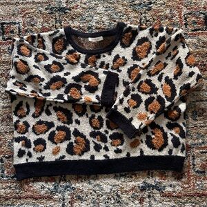 Mustard Seed: oversized nimal print, heavy duty sweater SIZE: Large